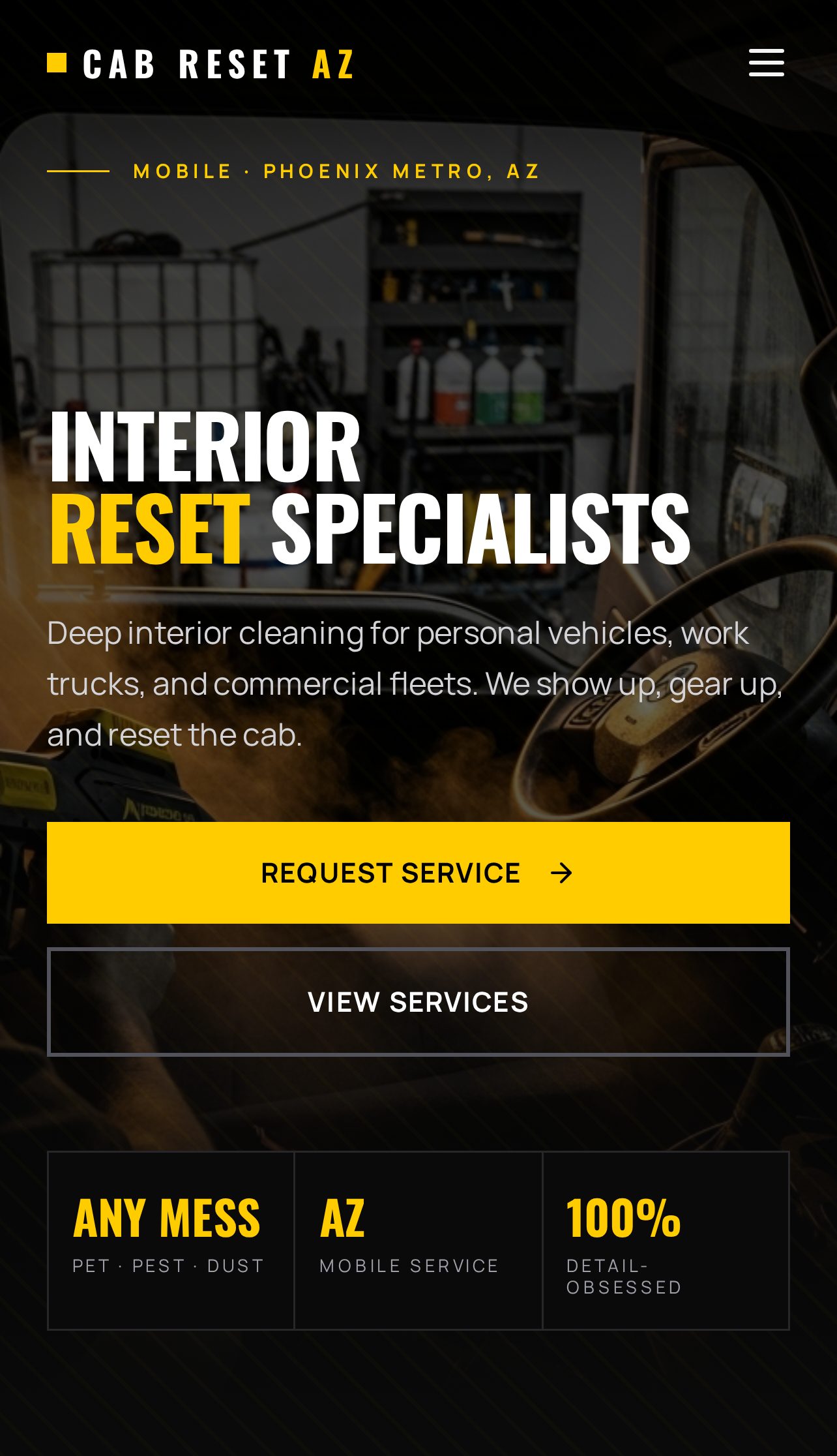 Cab Reset AZ — mobile site